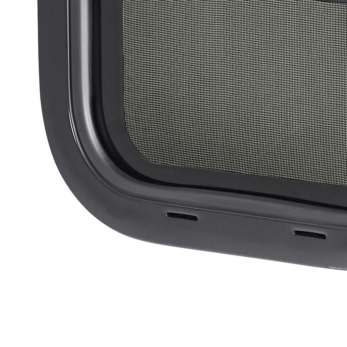 Vertical RV Window, 14" W x 16" H Tinted Sliding RV Window with Net Screen & Trim Ring, Fit 15/16" - 1 3/4" Thickness Wall, RV Window Replacement for Teardrop Cargo Trailer Camper, DOT Approved