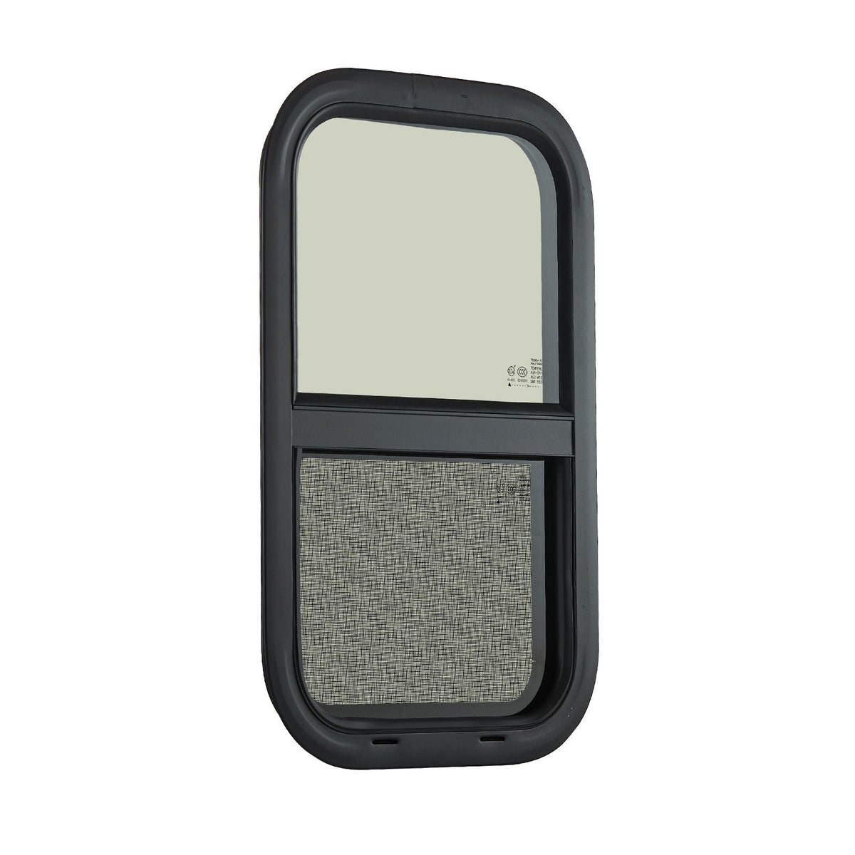Vertical RV Window, 14" W x 22" H Tinted Sliding RV Window with Net Screen & Trim Ring, Fit 15/16" - 1 3/4" Thickness Wall, RV Window Replacement for Teardrop Cargo Trailer Camper, DOT Approved