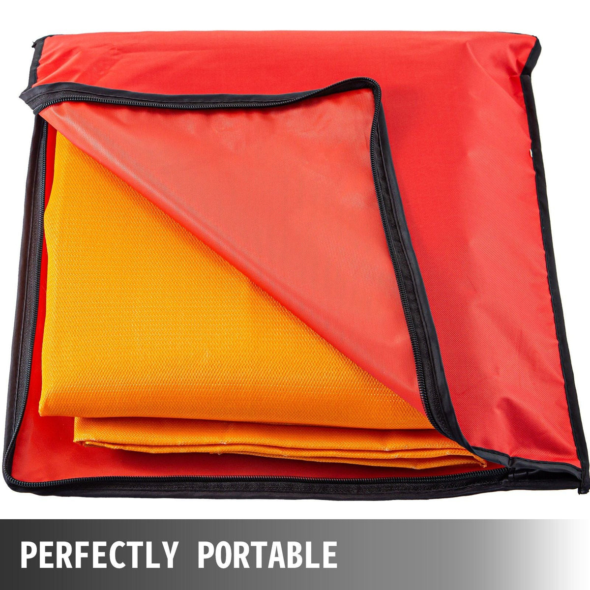 10 x 10 Ft Welding Blanket Orange Fiberglass Blanket Portable Fiberglass Fire Retardant Blanket Welding Mat Welding Fireproof Thermal Resistant Insulation With Carry Bag