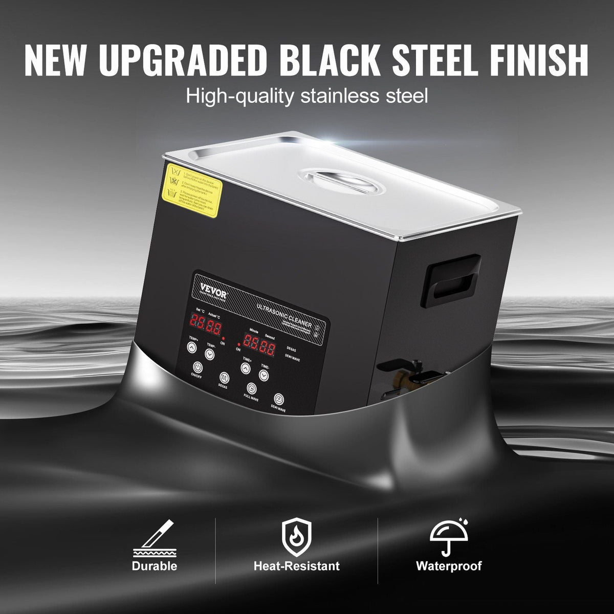 10L Sonic Cleaner, 240W Digital Ultrasonic Cleaning Machine with Upgraded Degassing and Gentle Mode, 40kHz Industrial Ultrasound Cleaner with Timer and Heater for Retainer Jewelry Tools