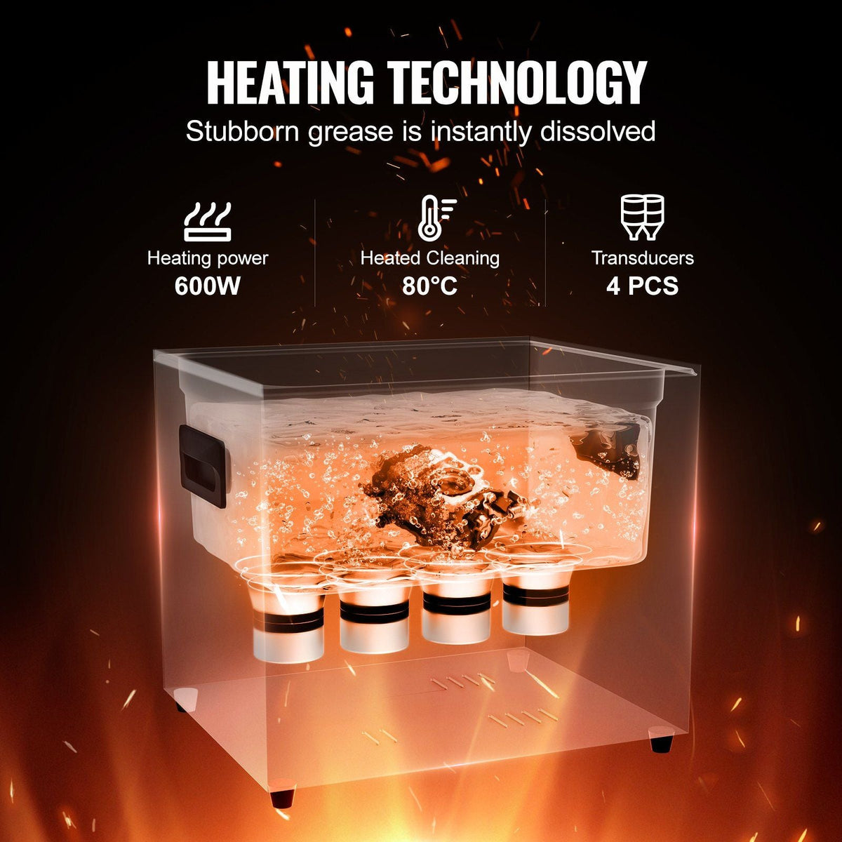 10L Sonic Cleaner, 240W Digital Ultrasonic Cleaning Machine with Upgraded Degassing and Gentle Mode, 40kHz Industrial Ultrasound Cleaner with Timer and Heater for Retainer Jewelry Tools
