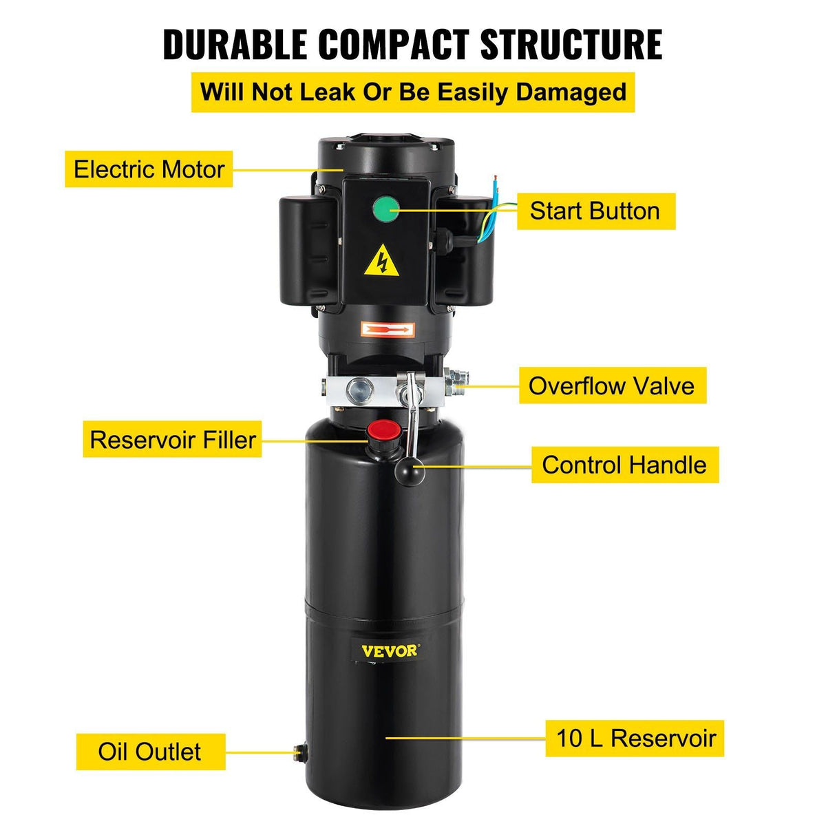 110V 2.64 Gallon Hydraulic Power Unit Automotive Hydraulic Pump Dump Trailer Vehicle Mounted Lifter Auto Shop Repair Car Lift Power Unit for Two and Four Post Lift Auto Hoist