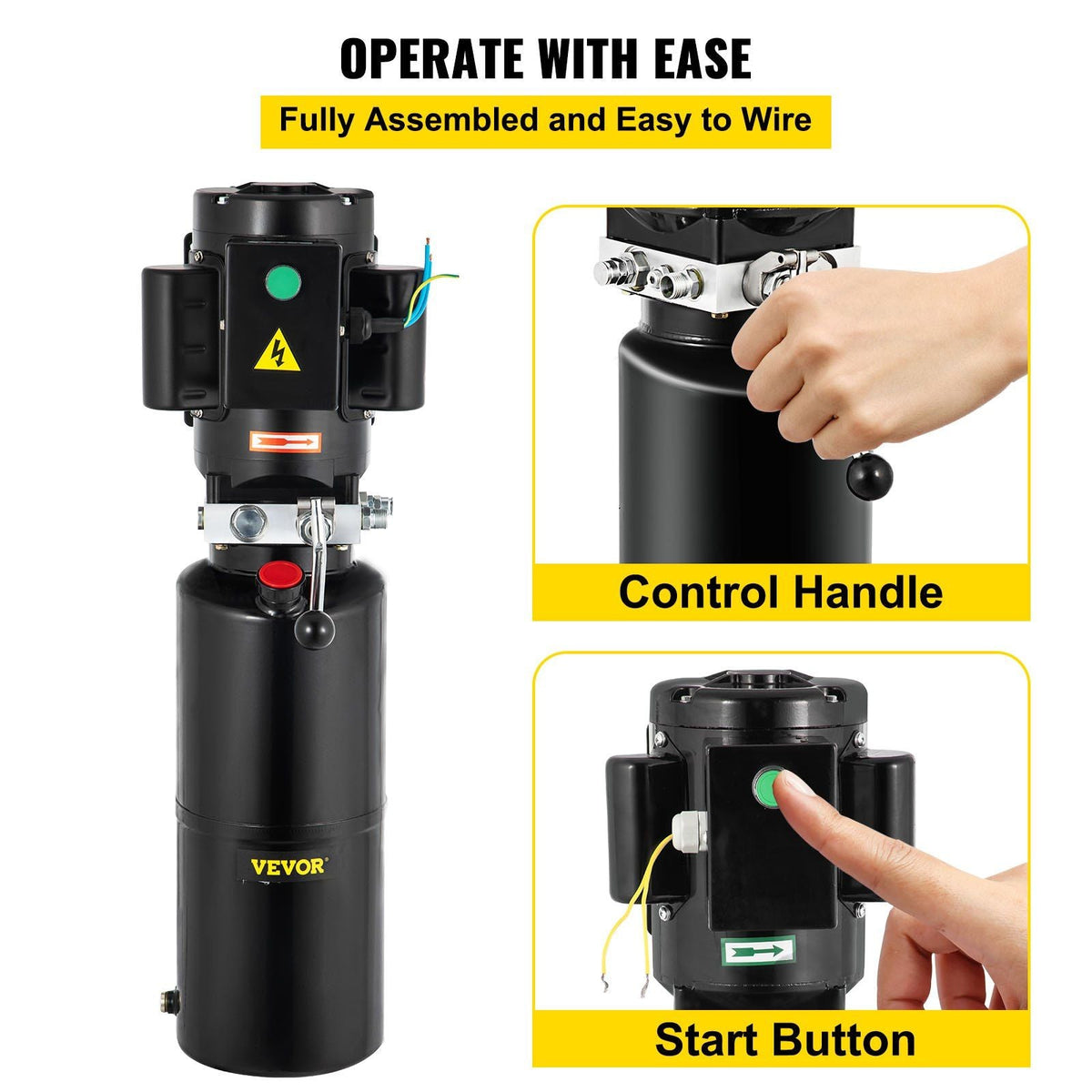 110V 2.64 Gallon Hydraulic Power Unit Automotive Hydraulic Pump Dump Trailer Vehicle Mounted Lifter Auto Shop Repair Car Lift Power Unit for Two and Four Post Lift Auto Hoist