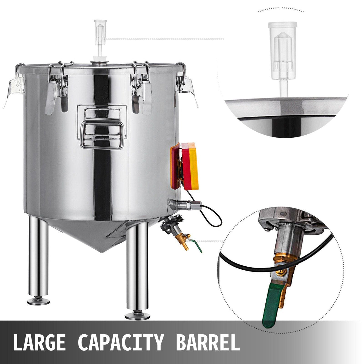 14 Gallon Stainless Steel Brew Fermenter Home Brewing Brew Bucket Fermenter With conical base Brewing Equipment