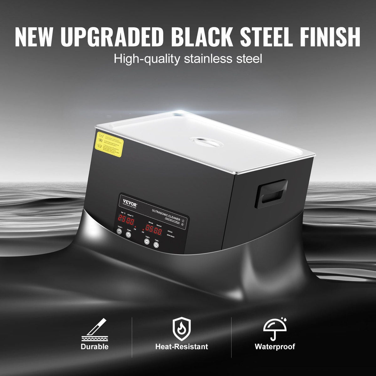 15L Sonic Cleaner, 360W Digital Ultrasonic Cleaning Machine with Upgraded Degassing and Gentle Mode, 40kHz Industrial Ultrasound Cleaner with Timer and Heater for Retainer Jewelry Tools