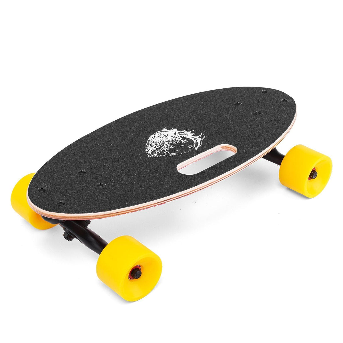 19 Inch Longboard Skateboard 440LBS Strong 7 Ply Russian Maple Complete Skateboard Cruiser Skateboard with Handle for Beginners and Pro (Red Strawberry)