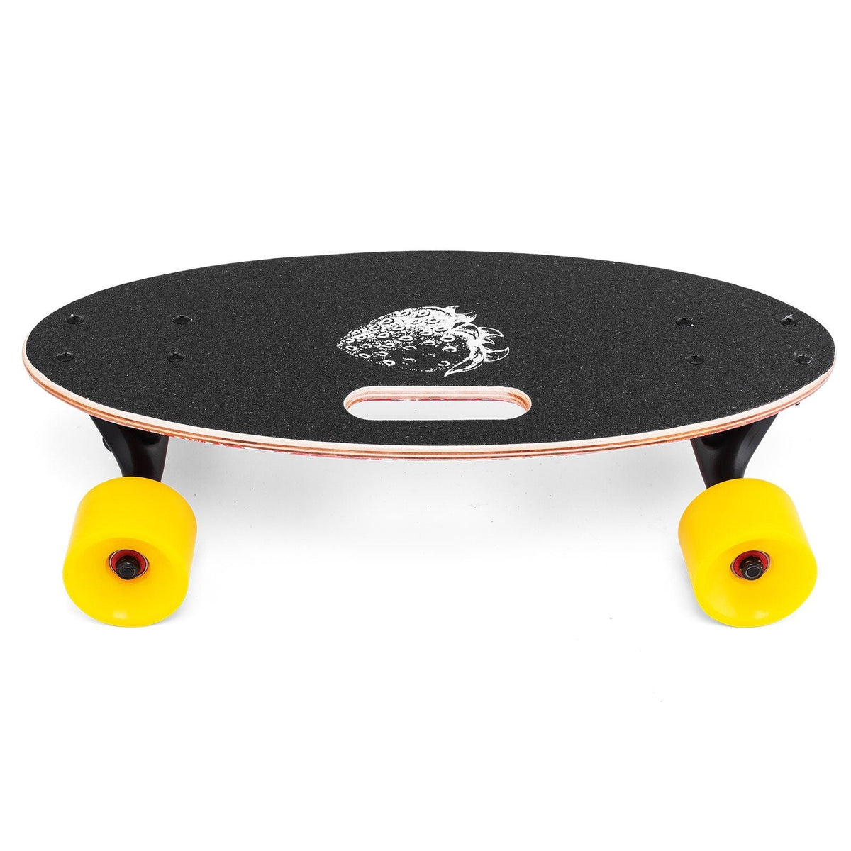 19 Inch Longboard Skateboard 440LBS Strong 7 Ply Russian Maple Complete Skateboard Cruiser Skateboard with Handle for Beginners and Pro (Red Strawberry)