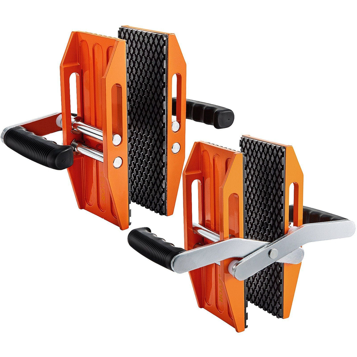 2 PCS Double Handed Stone Carrying Clamps, 2.36 inch (60mm) Granite Lifting Tools with Slip-proof Rubber Pads, 550 lbs Loading Capacity for Moving Marble, Glass, Slabs and Plywood