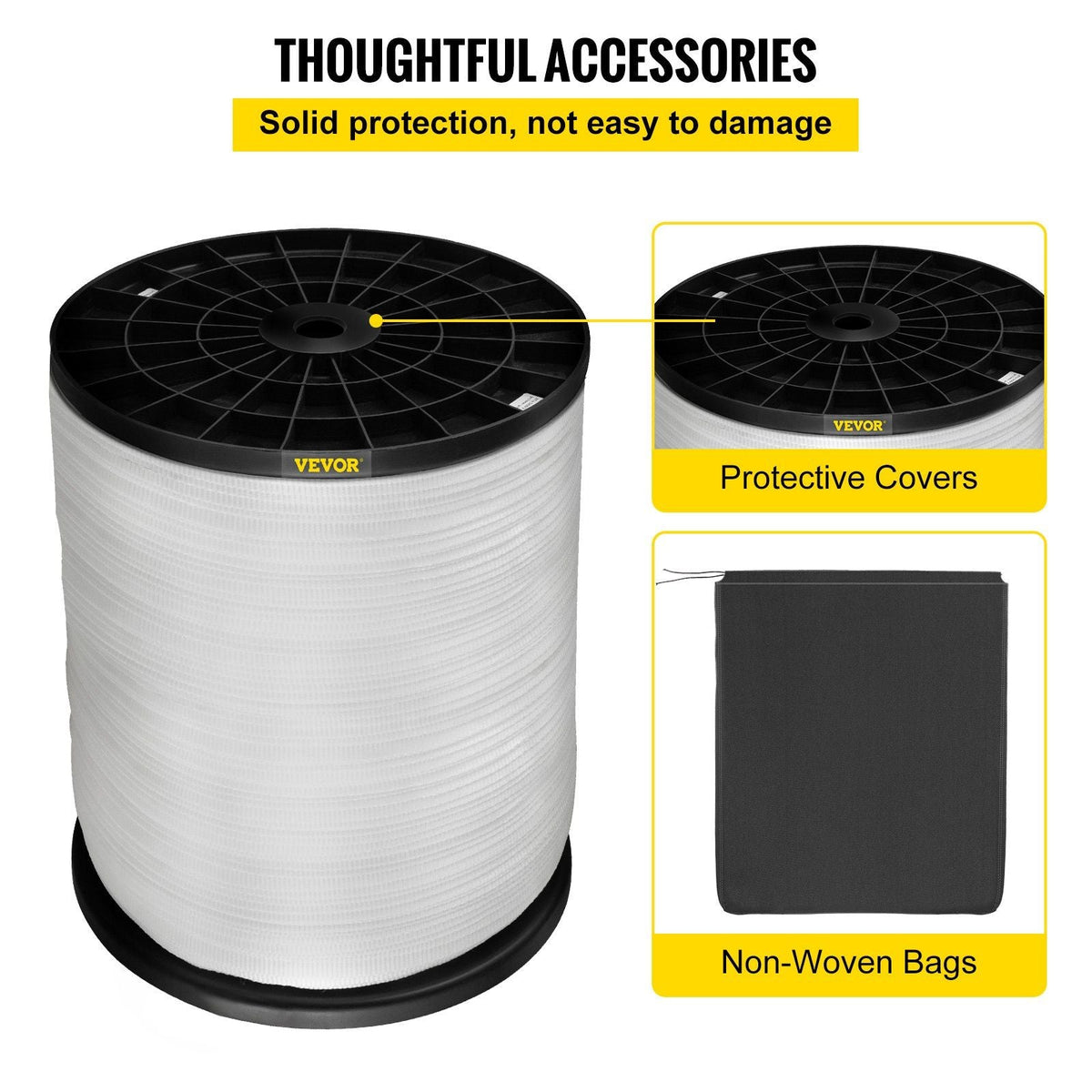 2500Lbs Polyester Pull Tape, 1053' x 3/4" Flat Tape for Wire & Cable Conduit Work Variable Functions, Flat Rope for Pulling/Loading/Packing in Any Weather CONDITON