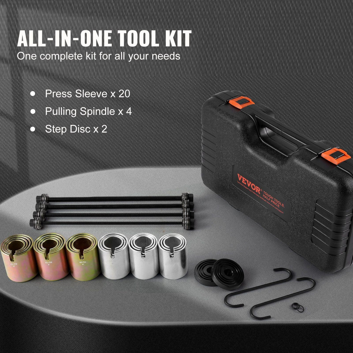 26 PCS Pull and Press Sleeve Kit Steel Bush Bearing Removal Installation