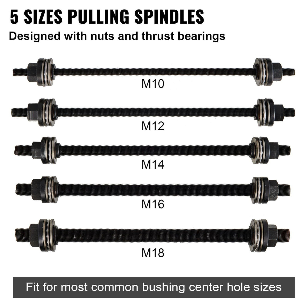 27 PCS Pull and Press Sleeve Kit, 45# Steel Removal Installation Bushes Bearings Tool Kit, Bush Removal Insertion Sleeve Tool Set Works on Most Cars and LCV, HGV Engines