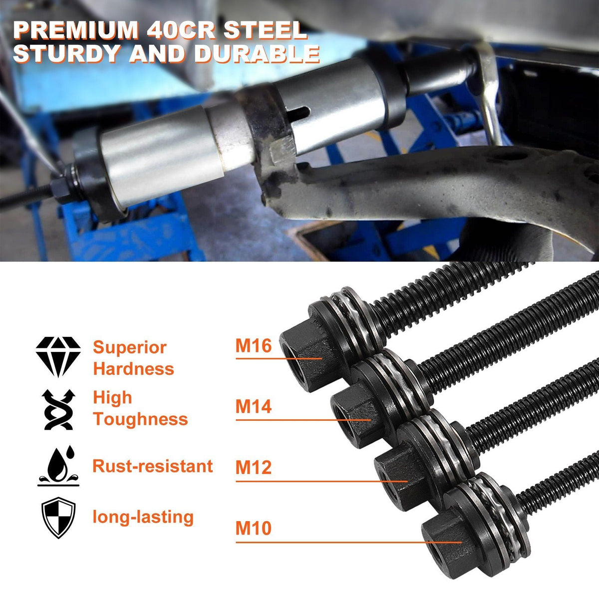 28 PCS Pull and Press Sleeve Kit Steel Bush Bearing Removal Installation
