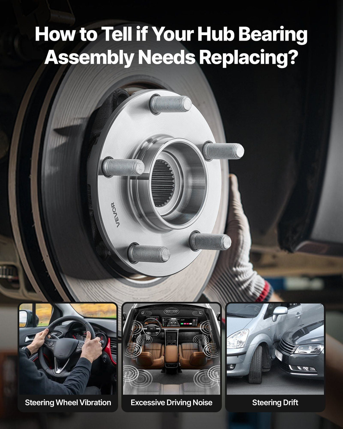 2PCS Front Wheel Bearing & Hub Assembly Fit for 2019 INFINITI QX50 Autograph Essential Luxe ProACTIVE Sport Utility Nissan Maxima Advance Sedan 4-Door OEM 513296, Wheel Bearing Hub Assembly Set