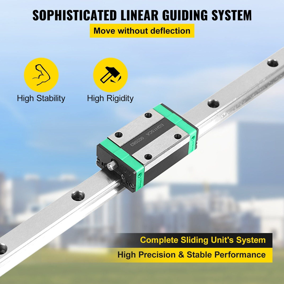 2PCS Linear Rail 0.79-67 Inch, Linear Bearings and Rails with 4PCS HSR20 Bearing Block, Linear Motion Slide Rails Plus for DIY CNC Routers Lathes Mills, Linear Slide Kit fit X Y Z Axis