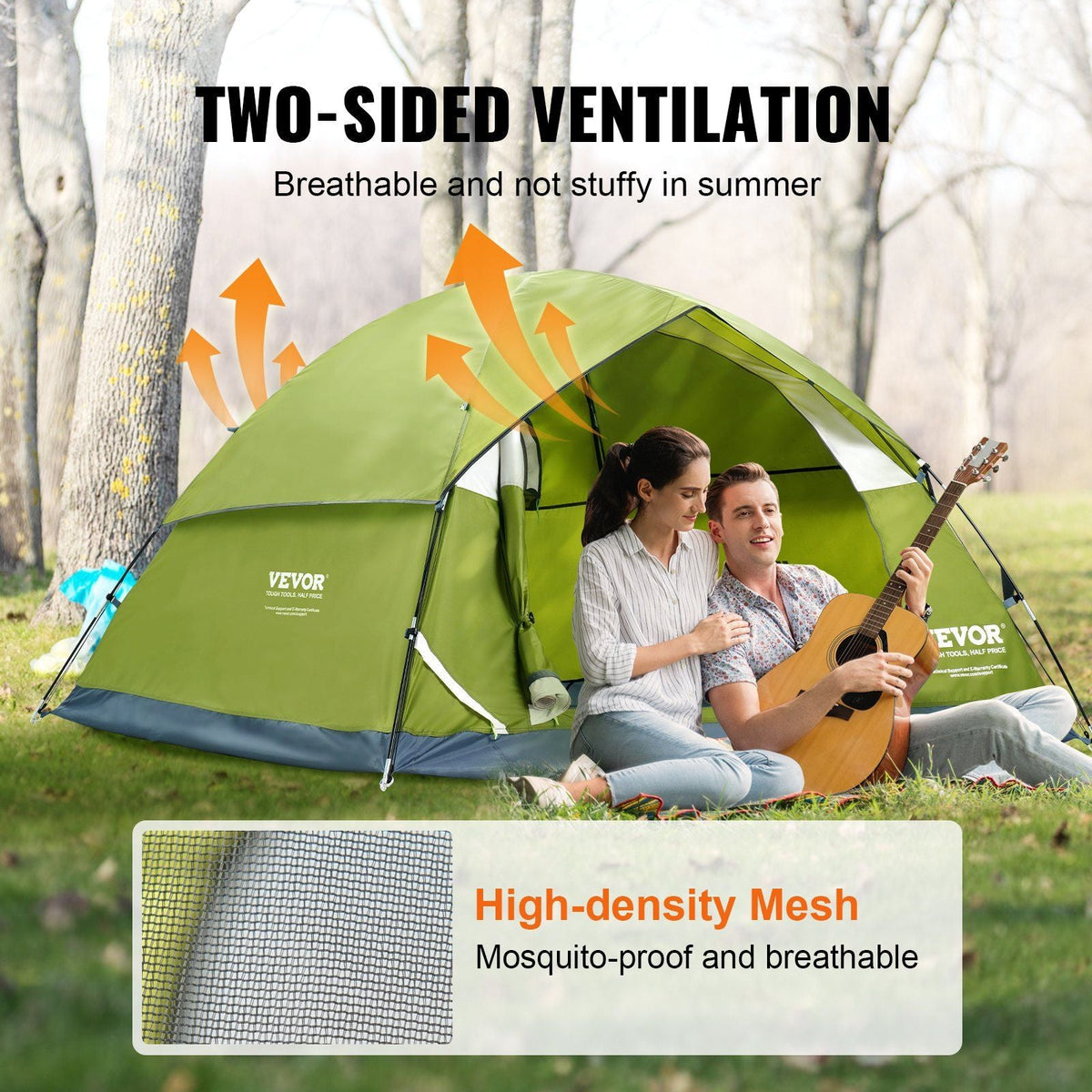 3 Person Camping Tent, Waterproof Lightweight Backpacking Tent for Outdoor Family Camping,Hiking,Hunting, Mountaineering Travel 7'x7'x48"