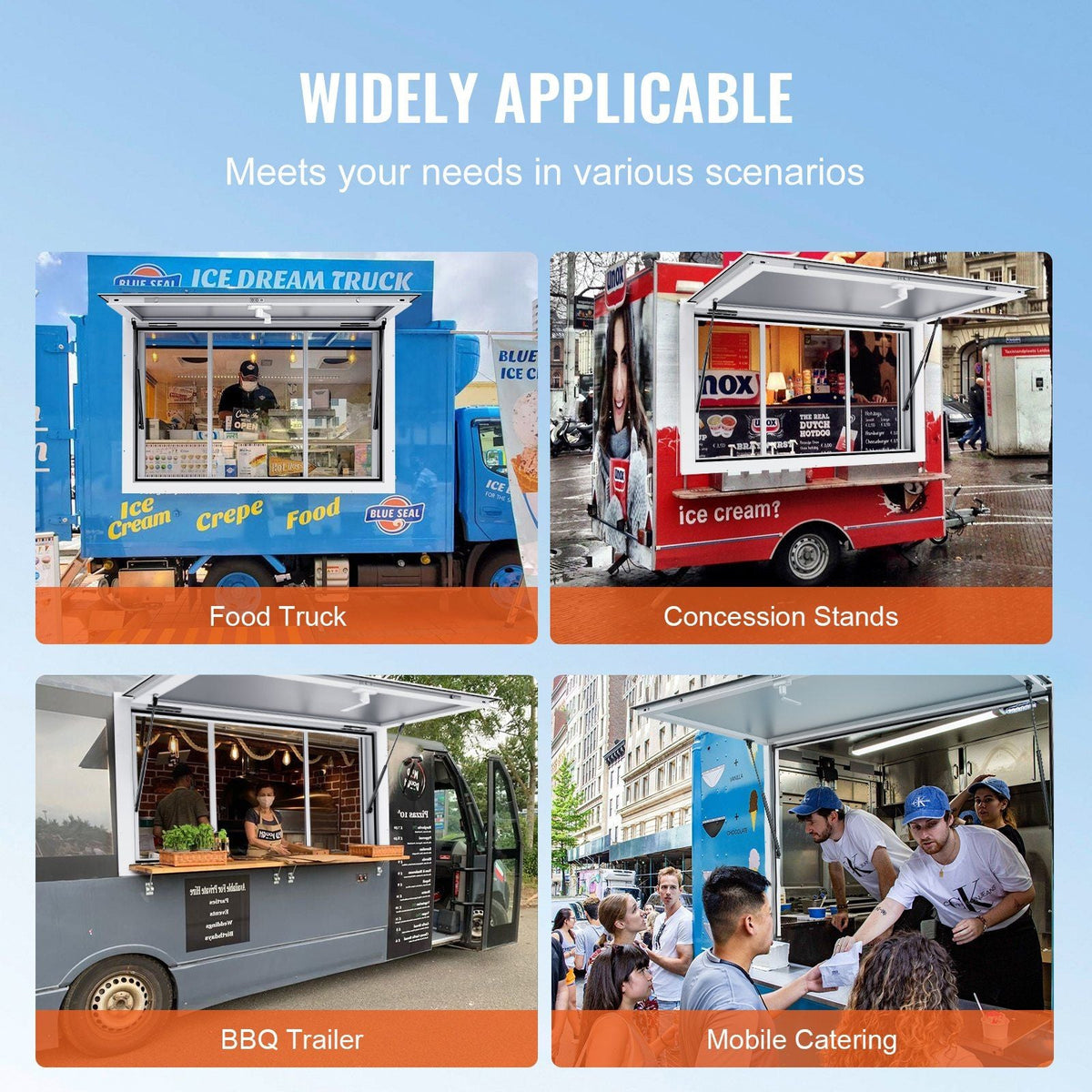 36"L x 24"W Concession Stand Serving Window Food Truck Service Awning
