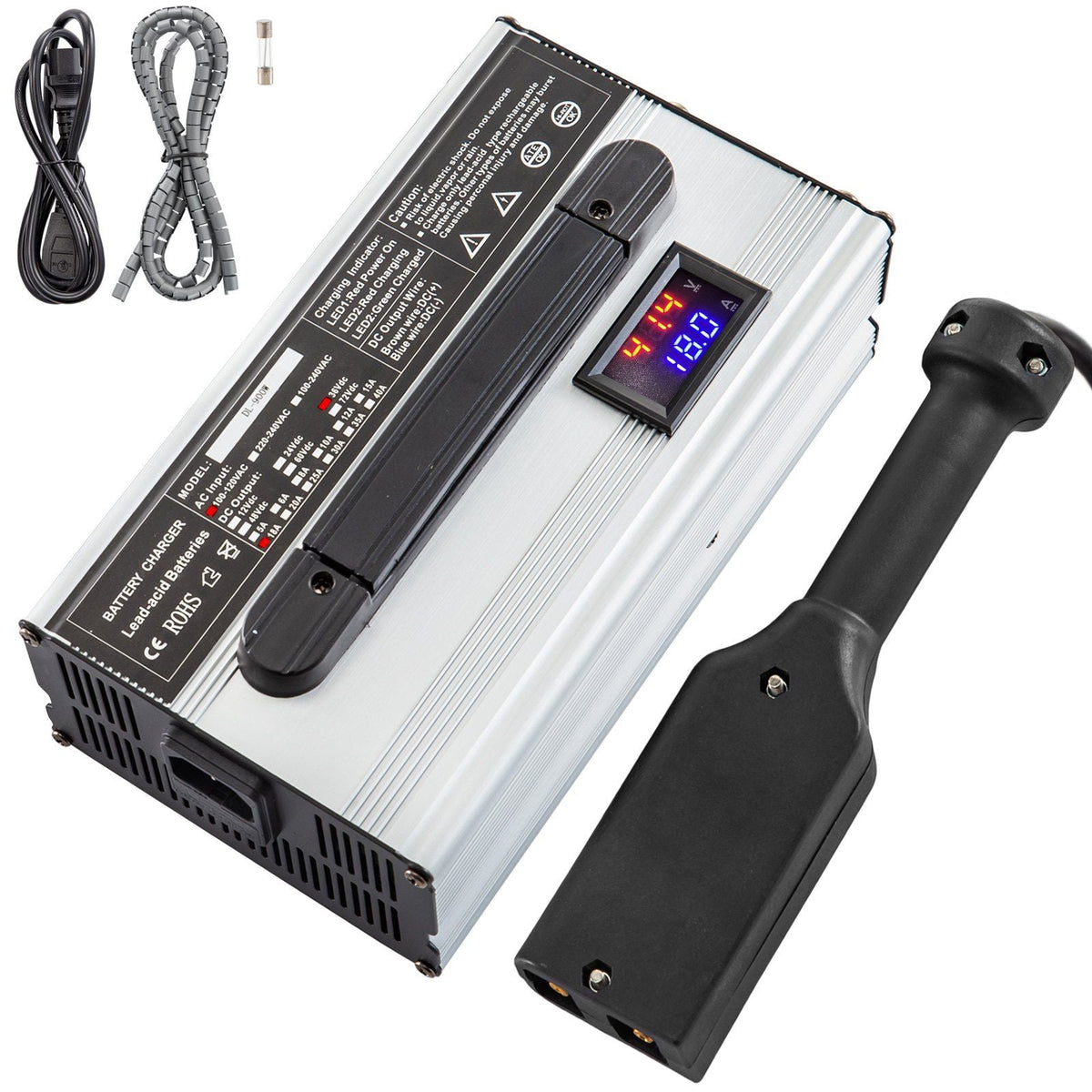 36V 18A Golf Cart Battery Charger Powerwise Plug with LED Indicator Lights 110V Club Car Charger for EzGo Ez-Go TXT Medalist D Style