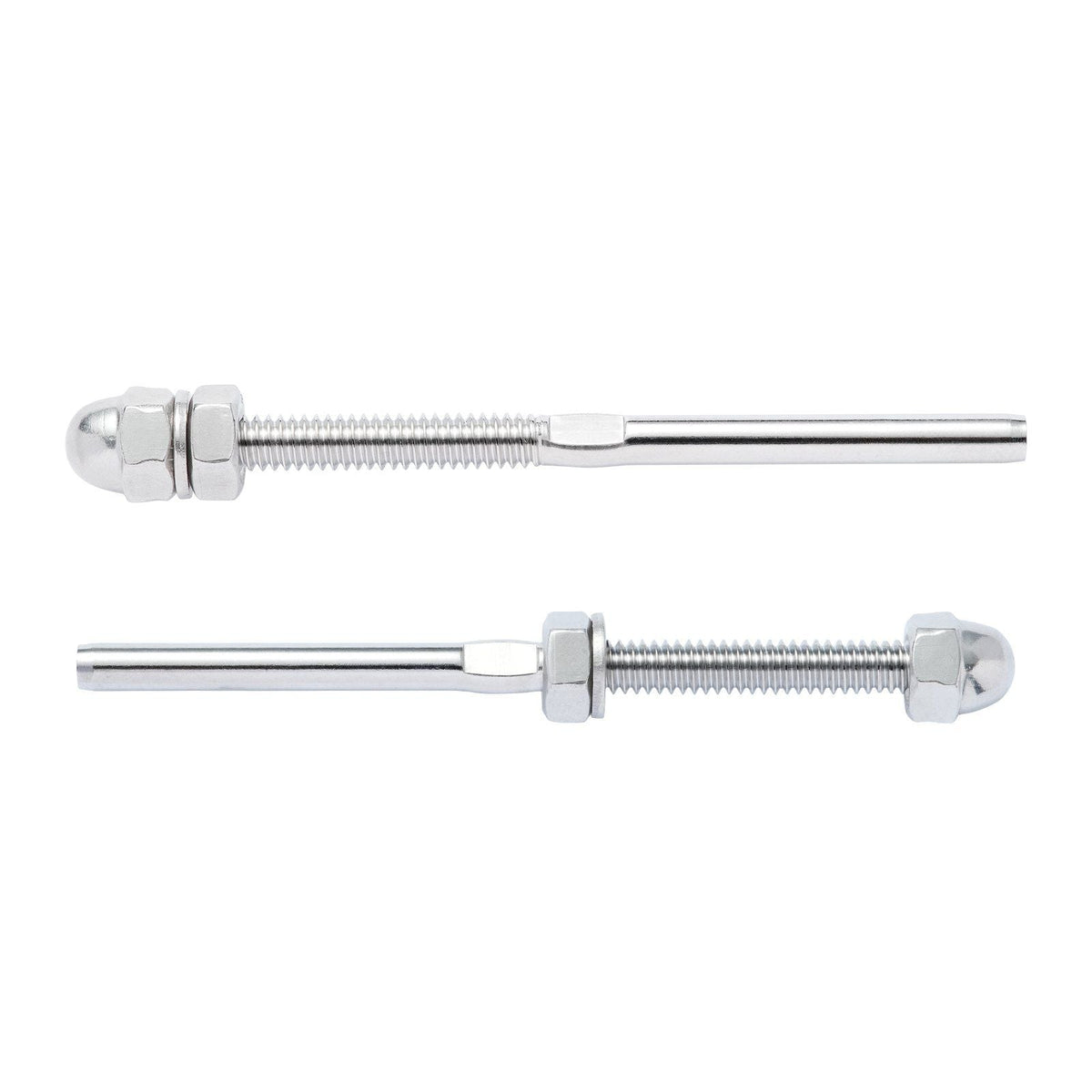 51 Pack Cable Railing Swage Threaded Stud Tension End Fitting Terminal for 1/8" Deck Cable Railing, T316 Stainless Steel, Cable Railing Tensioner 1/8" for Wood/Metal Post, Silver