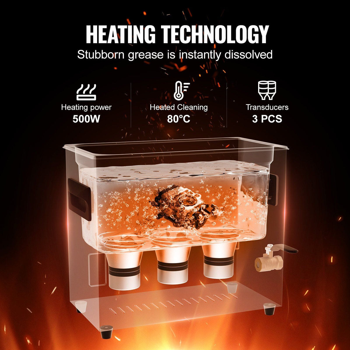 6L Sonic Cleaner, 110W Digital Ultrasonic Cleaning Machine with Upgraded Degassing and Gentle Mode, 40kHz Industrial Ultrasound Cleaner with Timer and Heater for Retainer Jewelry Tools