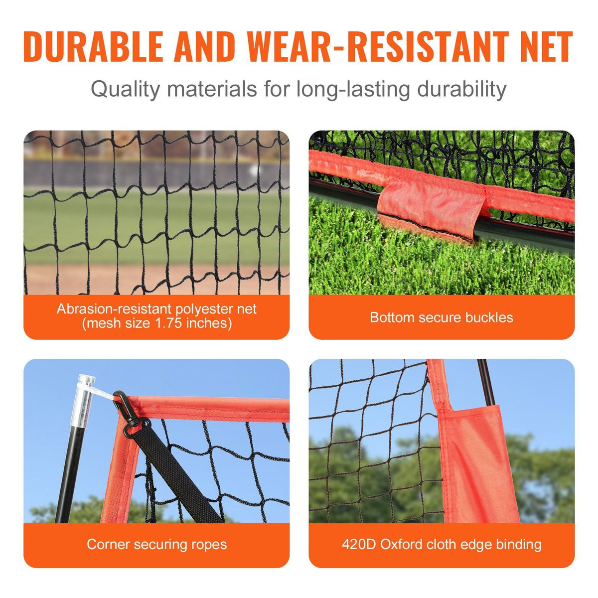 7x7 ft Baseball Softball Practice Net, Portable Baseball Training Net for Hitting Batting Catching Pitching, Backstop Baseball Equipment Training Aids with Bow Frame, Carry Bag, and Strike Zone