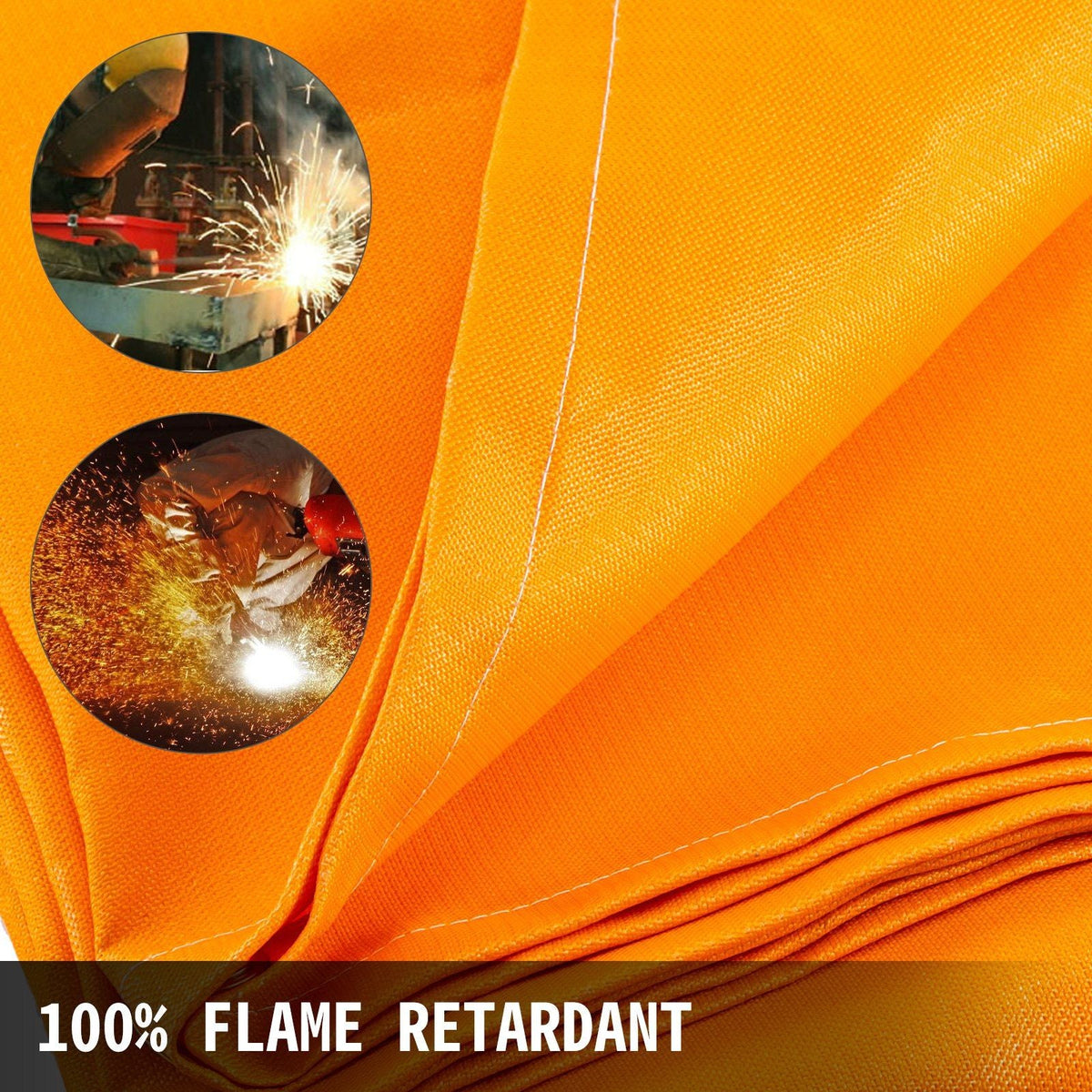 8 x 10 Ft Welding Blankets Orange Fiberglass Blanket Portable Fiberglass Fire Retardant Blanket Welding Mat Welding Fireproof Thermal Resistant Insulation With Carry Bag