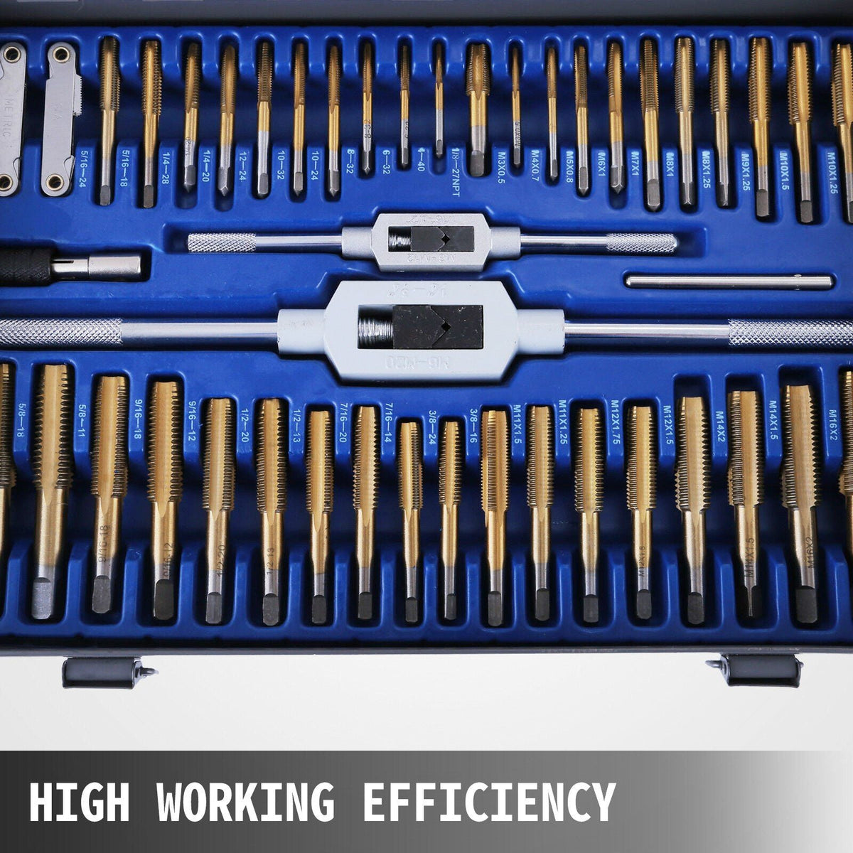 86PC Tap and Die set, Tap and Die Set Metric and Standard, Large Tap and Die Set, SAE and Metric Tap and Die Set With Storage Case, Tap Set Include Metric Size M3 to M16 and SAE Size