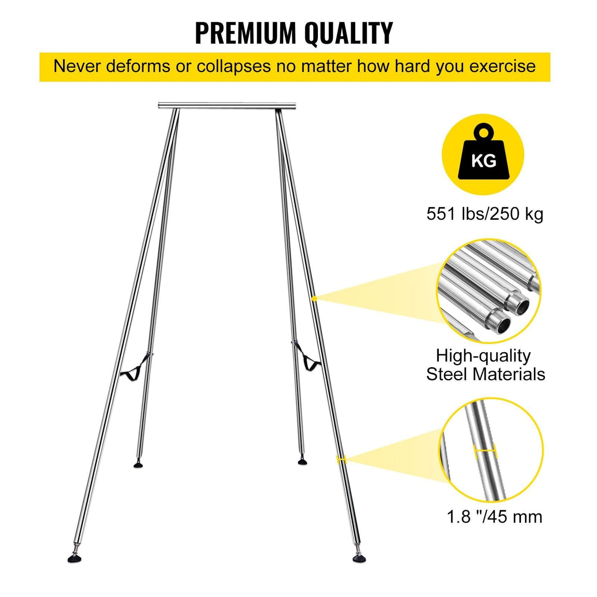 Aerial Yoga Frame, 9.6 FT Height Yoga Swing Stand, Max 250kg/551lbs Steel Pipe Inversion Yoga Swing Stand Yoga Rig Yoga Sling Inversion Equipment for Indoor Outdoor Aerial Yoga