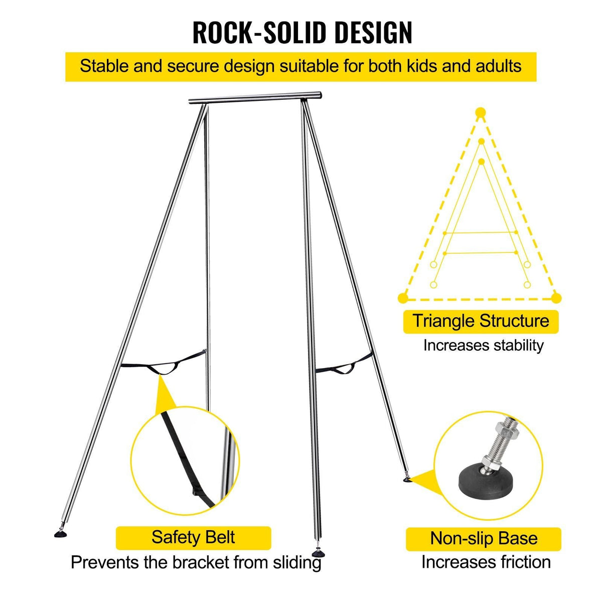 Aerial Yoga Frame, 9.6 FT Height Yoga Swing Stand, Max 250kg/551lbs Steel Pipe Inversion Yoga Swing Stand Yoga Rig Yoga Sling Inversion Equipment for Indoor Outdoor Aerial Yoga