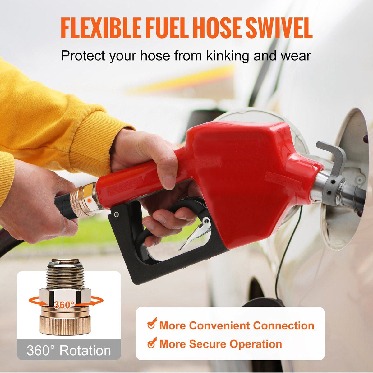 Automatic Fuel Nozzle Shut Off Fuel Refilling 3/4" NPT 13/16" Spout Diesel