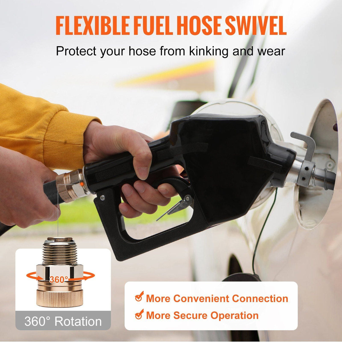 Automatic Fuel Nozzle Shut Off Fuel Refilling 3/4" NPT 15/16" Spout Diesel