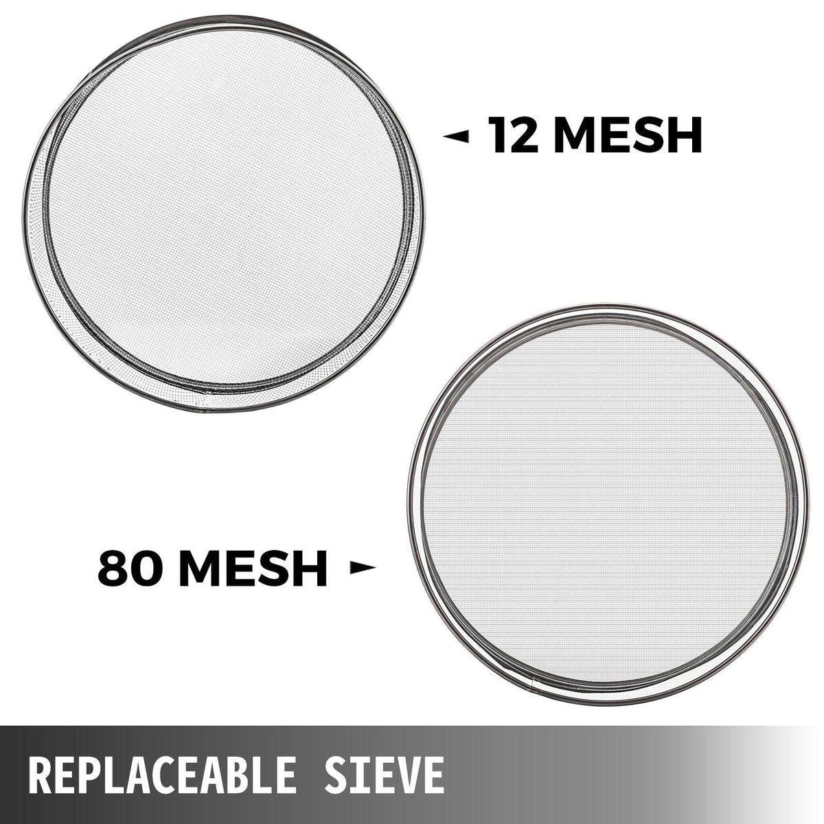 Automatic Sieve Shaker Included 12 Mesh + 80 Mesh Flour Sifter Electric Vibrating Sieve Machine 110V 50W Sifter Shaker Machine 1150 r/min for Rice & Herbal Powder Particles