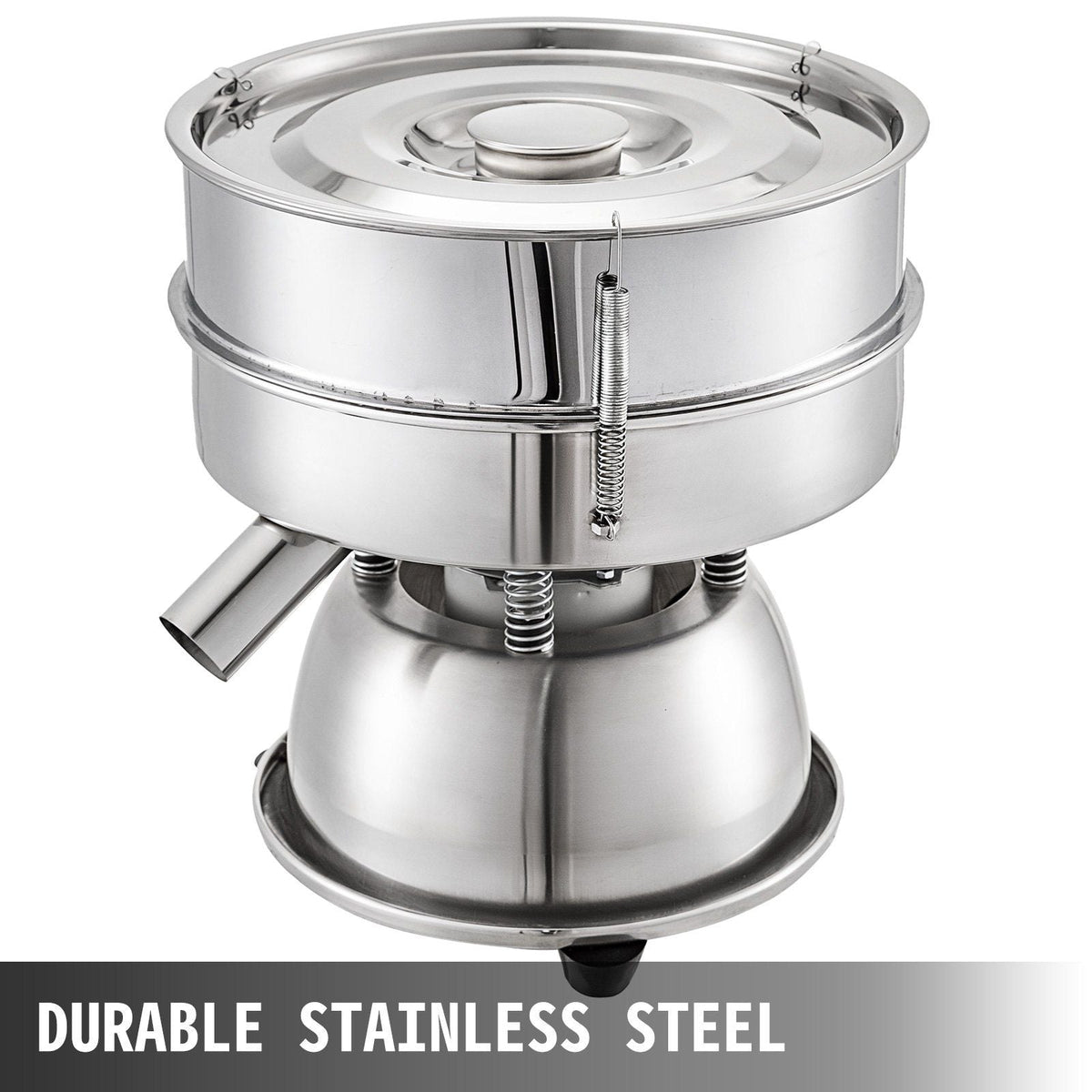 Automatic Sieve Shaker Included 40 Mesh + 60 Mesh Flour Sifter Electric Vibrating Sieve Machine 110V 50W Sifter Shaker Machine 1150 r/min for Flours, Herbal Powder