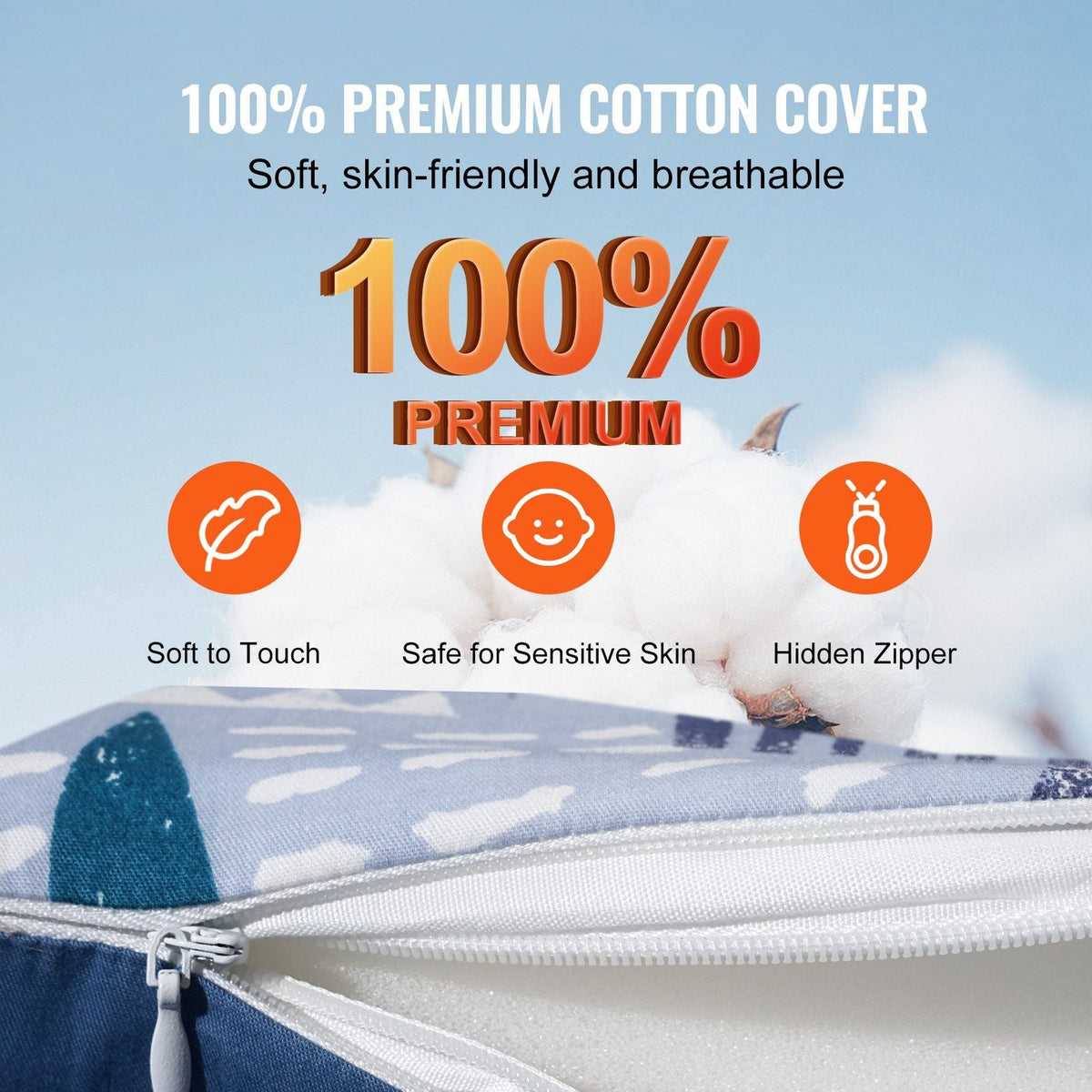 Baby Lounger 100% Cotton Newborn Nest Sleeper with Headrest and 2 Covers