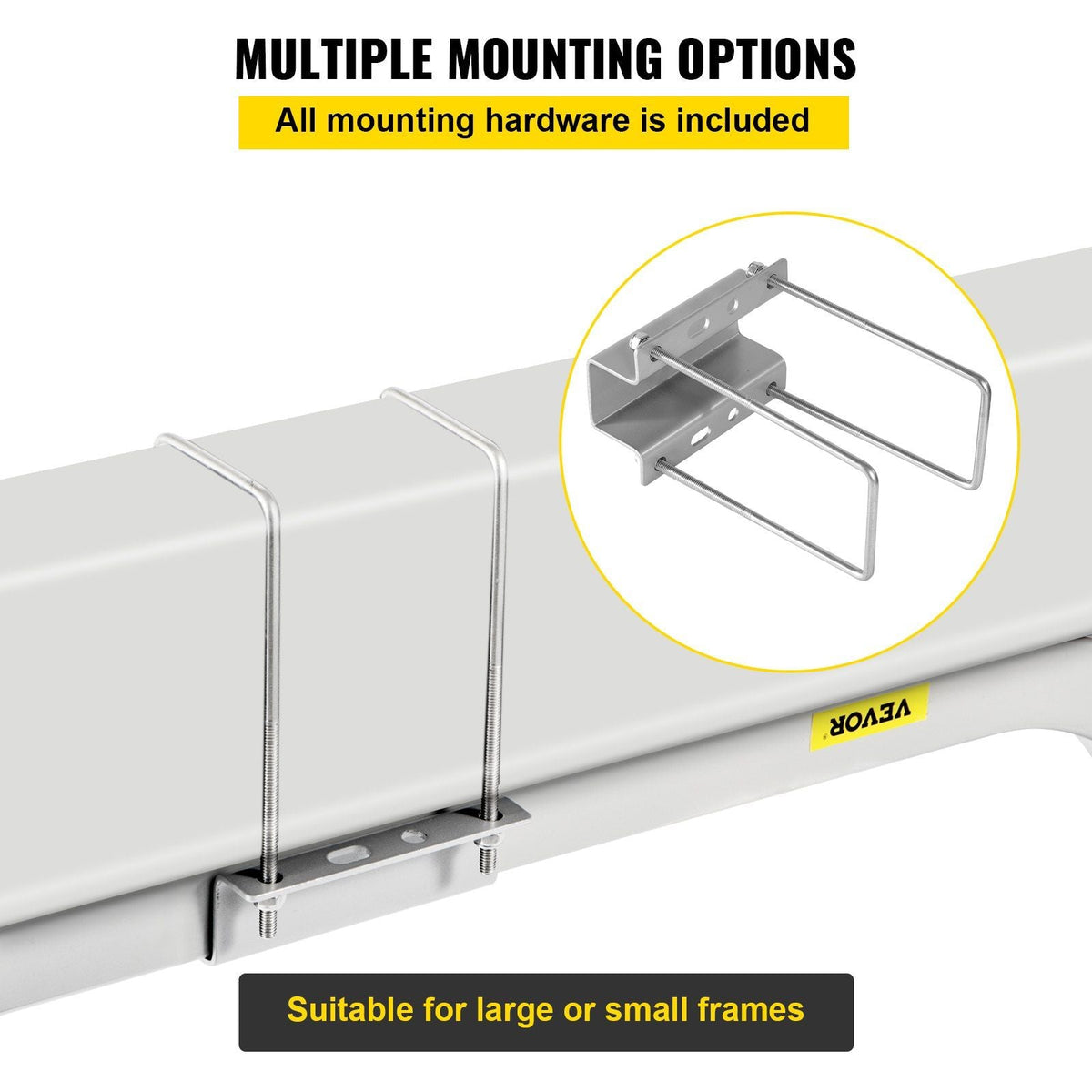 Boat Trailer Guide-on, 48", 2PCS Rustproof Steel Trailer Post Guide ons, with White PVC Tube Covers, Complete Mounting Accessories Included, for Ski Boat, Fishing Boat or Sailboat Trailer