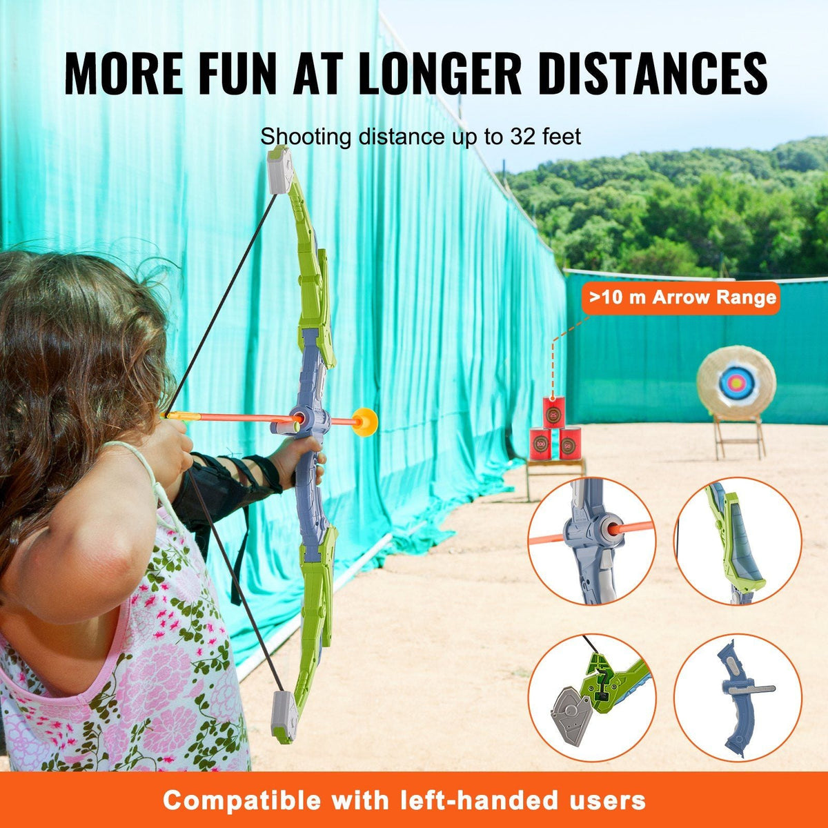 Bow and Arrow Set for Kids, 2 Pack LED Light Up Archery Set with 20 Suction Cup Arrows, Standing Target, 2 Quivers, 3 Target Cans, Outdoor Toy Birthday Gift for Boys & Girls 6 7 8 9 10+ Year Old