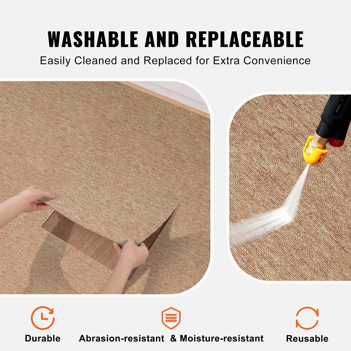 Carpet Tiles Reusable, 20"x 20" Carpet Squares With Padding Attached, Soft Padded Carpet Tiles, Easy Install DIY for Bedroom Living Room Indoor Outdoor (16 Tiles, Dark Brown)