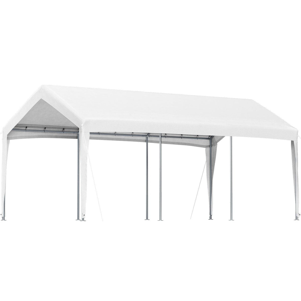 Carport Canopy Car Shelter Tent 10 x 20ft for Auto Boats with 8 Legs White
