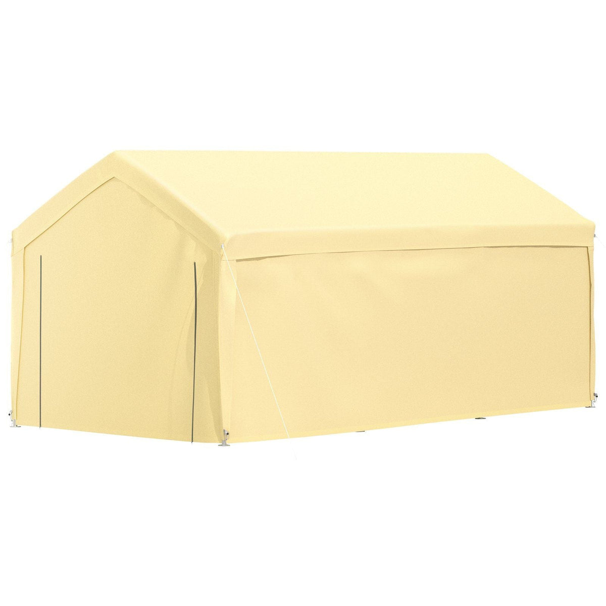 Carport Canopy Car Shelter Tent 10 x 20ft with 8 Legs and Sidewalls Yellow