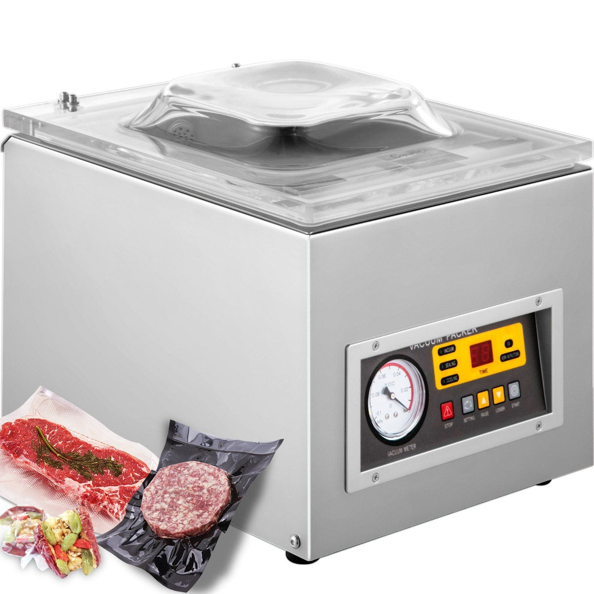 Chamber Vacuum Sealer Machine DZ 260S Commercial Kitchen Food Chamber Vacuum Sealer, 110V Packaging Machine Sealer for Food Saver, Home, Commercial Using