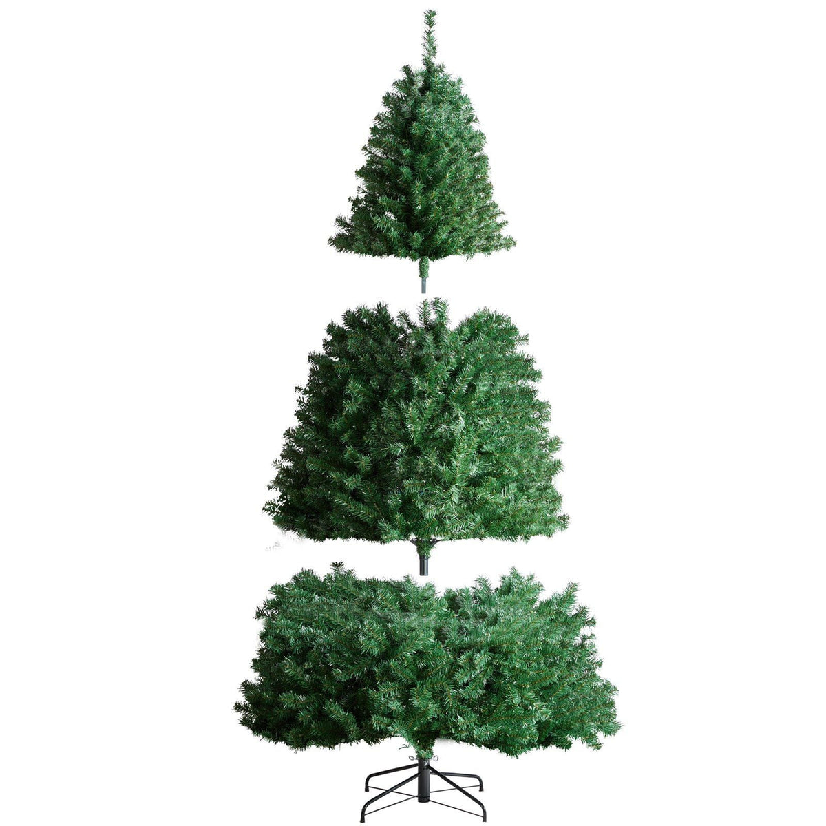 Christmas Tree 7.5ft Prelit Artificial Tree with 550 White LEDs 1346 Tips