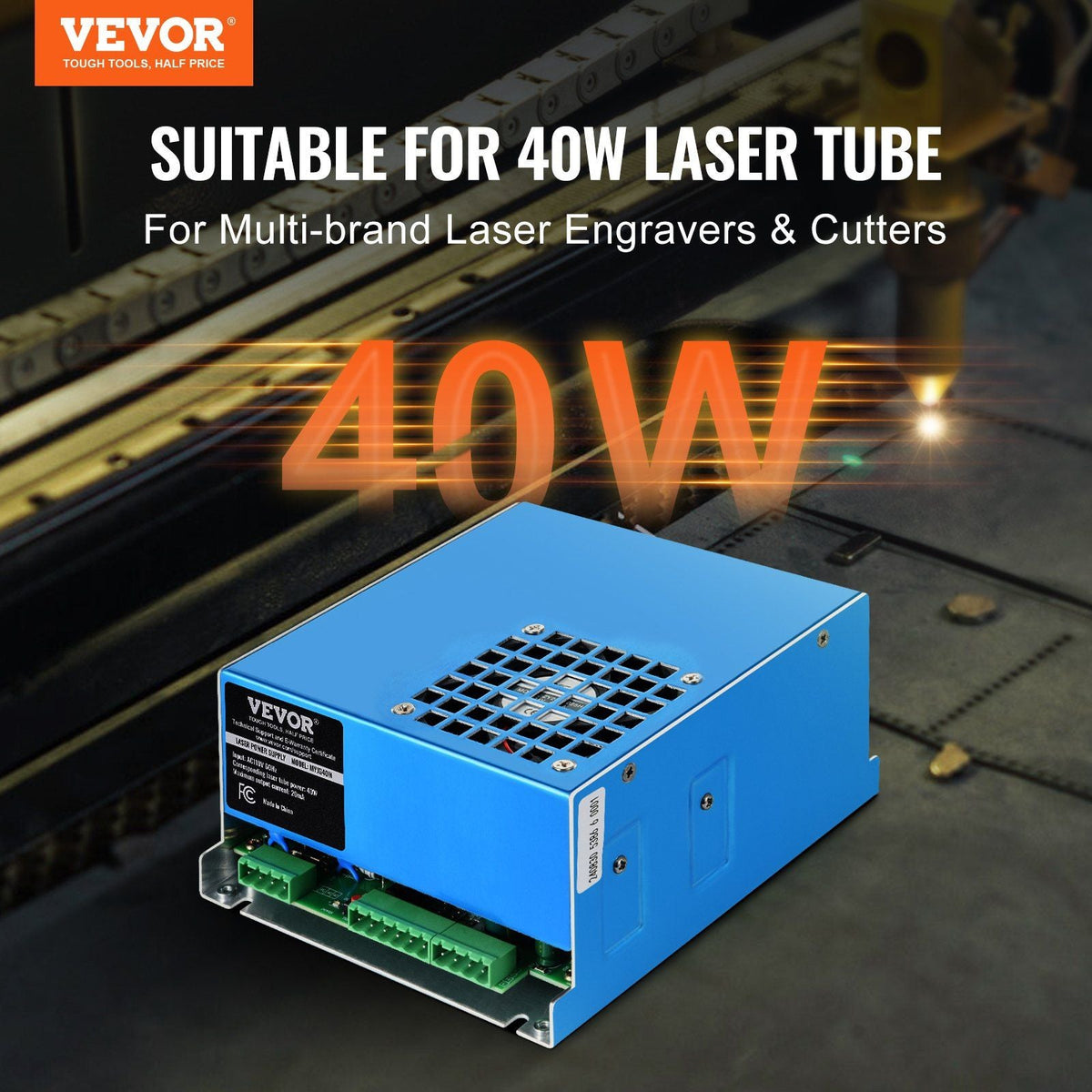 CO2 Laser Power Supply for 40W Laser Tube Laser Engravers and Cutters