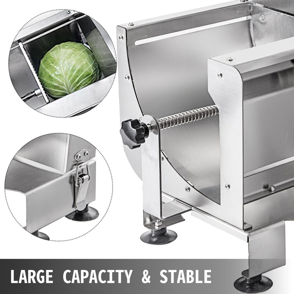 Commercial Vegetable Slicer, 0.2-12mm Adjustable Thickness Manual Vegetable Slicer, Stainless Steel Multifunctional Commercial Manual Slicer, for Slicing Fruit Lemon Onion Cabbage