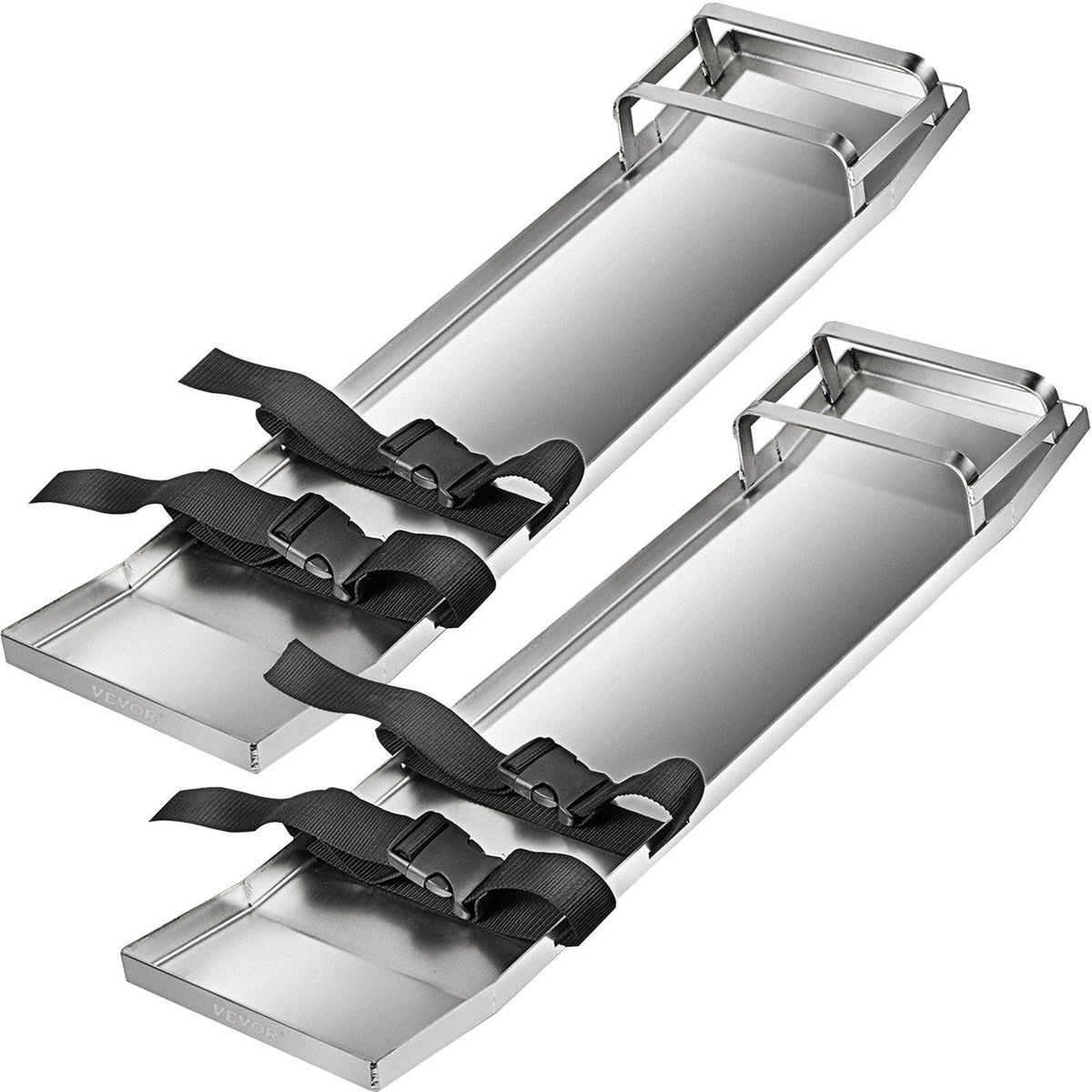 Concrete Knee Boards 30'' x 8'' Slider Knee Boards, Kneeler Board Stainless Steel Kneeboards, Concrete Sliders Pair Moving Sliders, w/Concrete Board Straps for Cement and Concrete Finishing