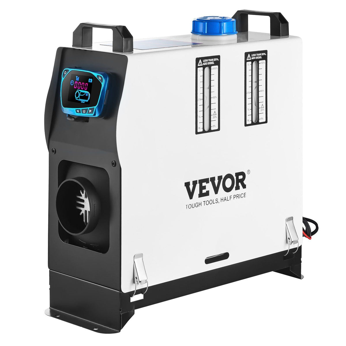 Diesel Air Heater All In one, One Air Outlet, 8KW Diesel Heater 12V, Fast Heating, Diesel Parking Heater with Red LCD Switch, Remote Control For Car, RV Truck, Boat, Campervans and Caravans