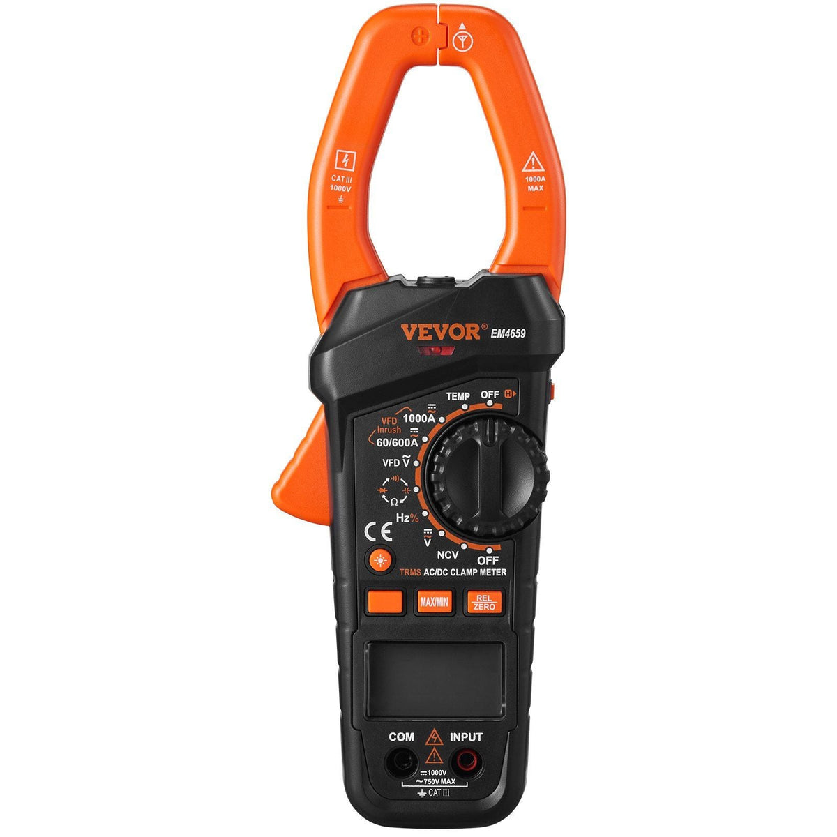Digital Clamp Meter T-RMS, 6000 Counts, 1000A Clamp Multimeter Tester, Measures Current Voltage Resistance Diodes Continuity Data Retention, NCV for Home Appliance, Railway Industry Maintenance