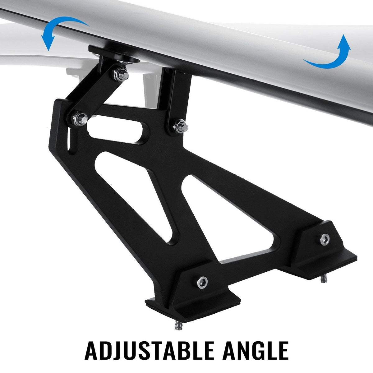 Double Deck GT Wing Spoiler 53 inch Universal Lightweight Aluminum Adjustable Rear Spoiler Angel Racing Spoiler BGW Drift JDM Drift Black (53 inch Double Deck)