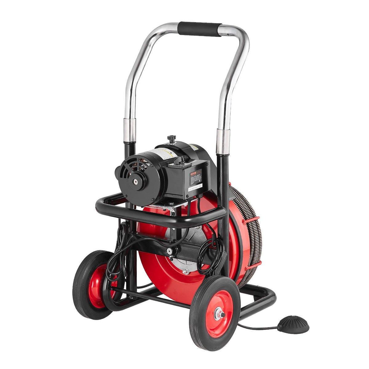 Drain Cleaner Machine Electric Drain Auger 100FT x 1/2 In Auto Feed