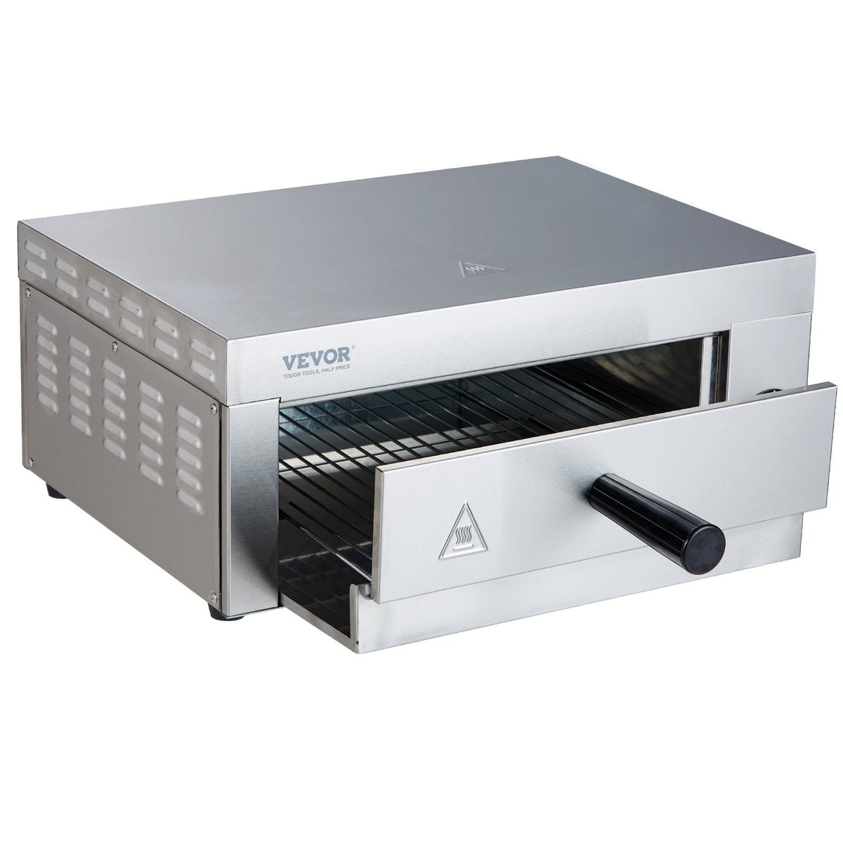 Electric Countertop Pizza Oven 12-inch, 1500W Commercial Pizza Oven with 0-60 Minutes Timer, Stainless Steel Pizza Maker with Removable Crumb Tray for Commercial and Home Use, ETL Certified