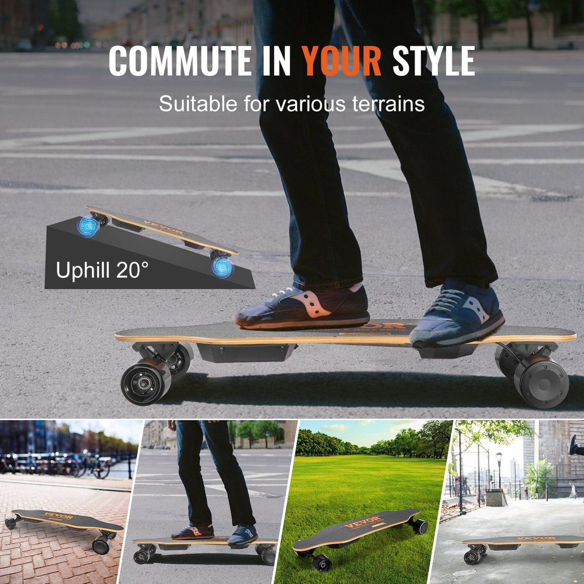 Electric Longboard Skateboard with Control 11.2 Mile Range for Adults Kids