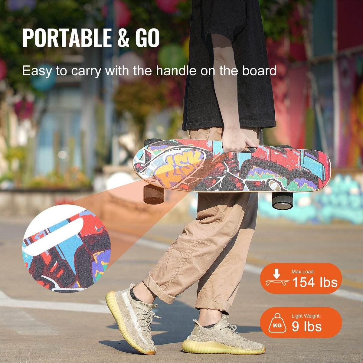 Electric Longboard Skateboard with Control 5 Miles Range for Adults Kids